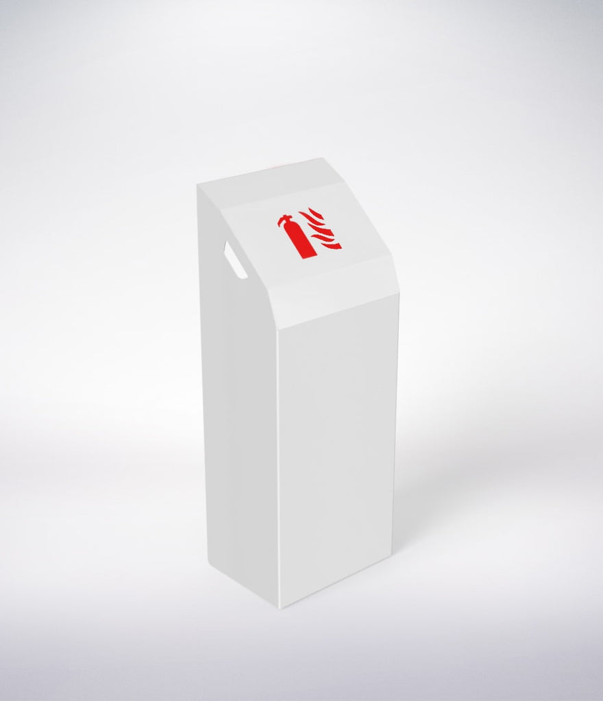 Dönges Design-Abdeckung Für Feuerlöscher – Weiß, RAL 9010 – Wandmontiert Für Löscher Bis 6 Kg