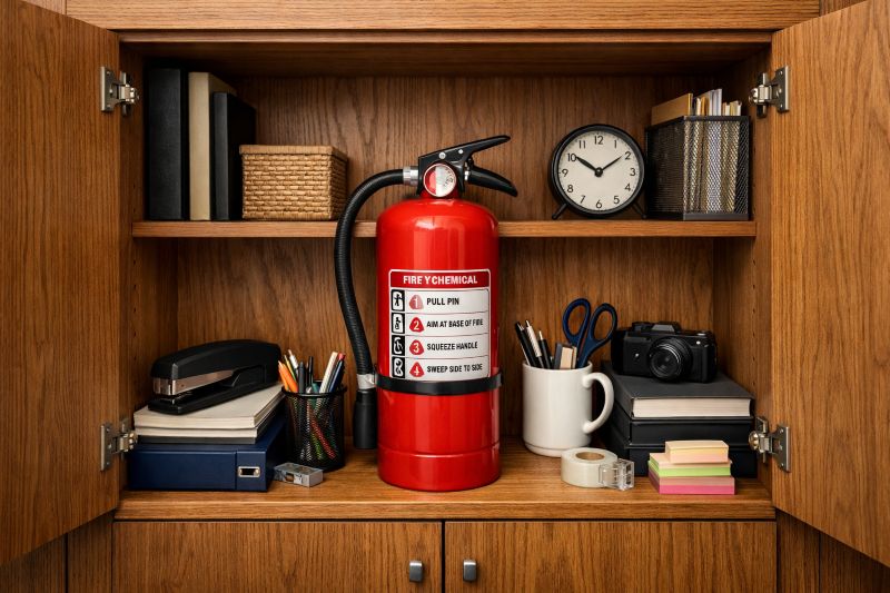 Should Fire Extinguishers Be In A Locked Cupboard?