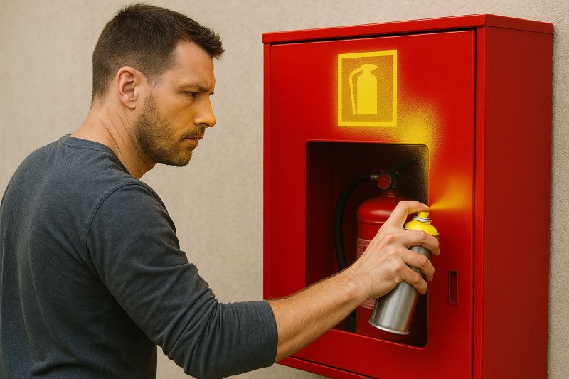 Kann man Feuerlöscherschränke streichen?