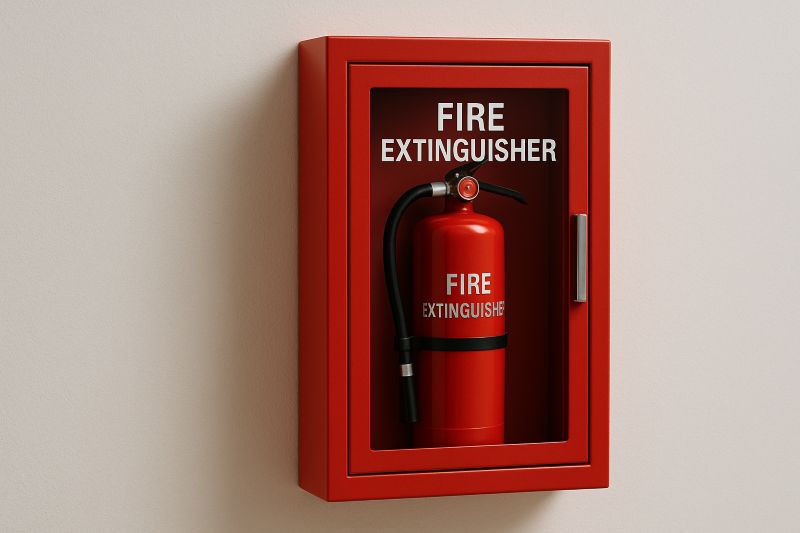 Brauchen Feuerlöscherschränke eine Beschriftung?