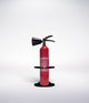 Plot 120mm - Suporte ou suporte preto para extintor de incêndio C02 2kg