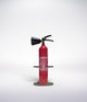 Plot 120mm - Suporte ou suporte cinzento para rato para extintor de incêndio C02 2kg